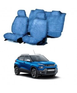 Cotton Car Seat Cover For Tata Punch (Blue)