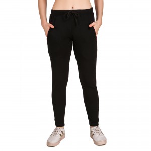Cotton Track Pants for Women's (Black)