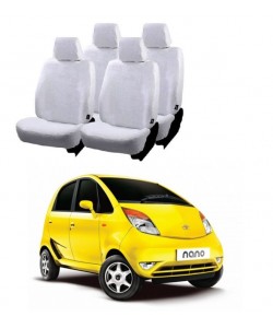 Cotton Car Seat Cover For Tata Nano (Coffee)