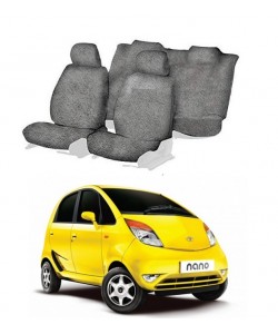 Cotton Car Seat Cover For Tata Nano (Grey)