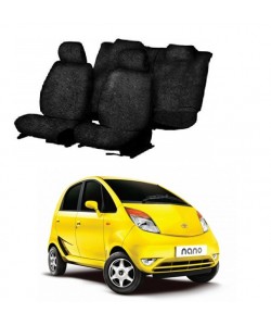 Cotton Car Seat Cover For Tata Nano (Black)