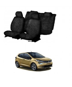 Cotton Car Seat Cover For Tata Altroz (Black)