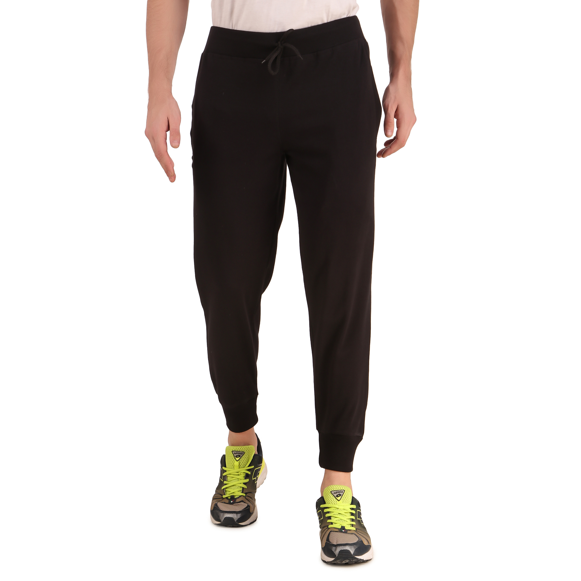 Cotton Track Pants for Men's (Black)