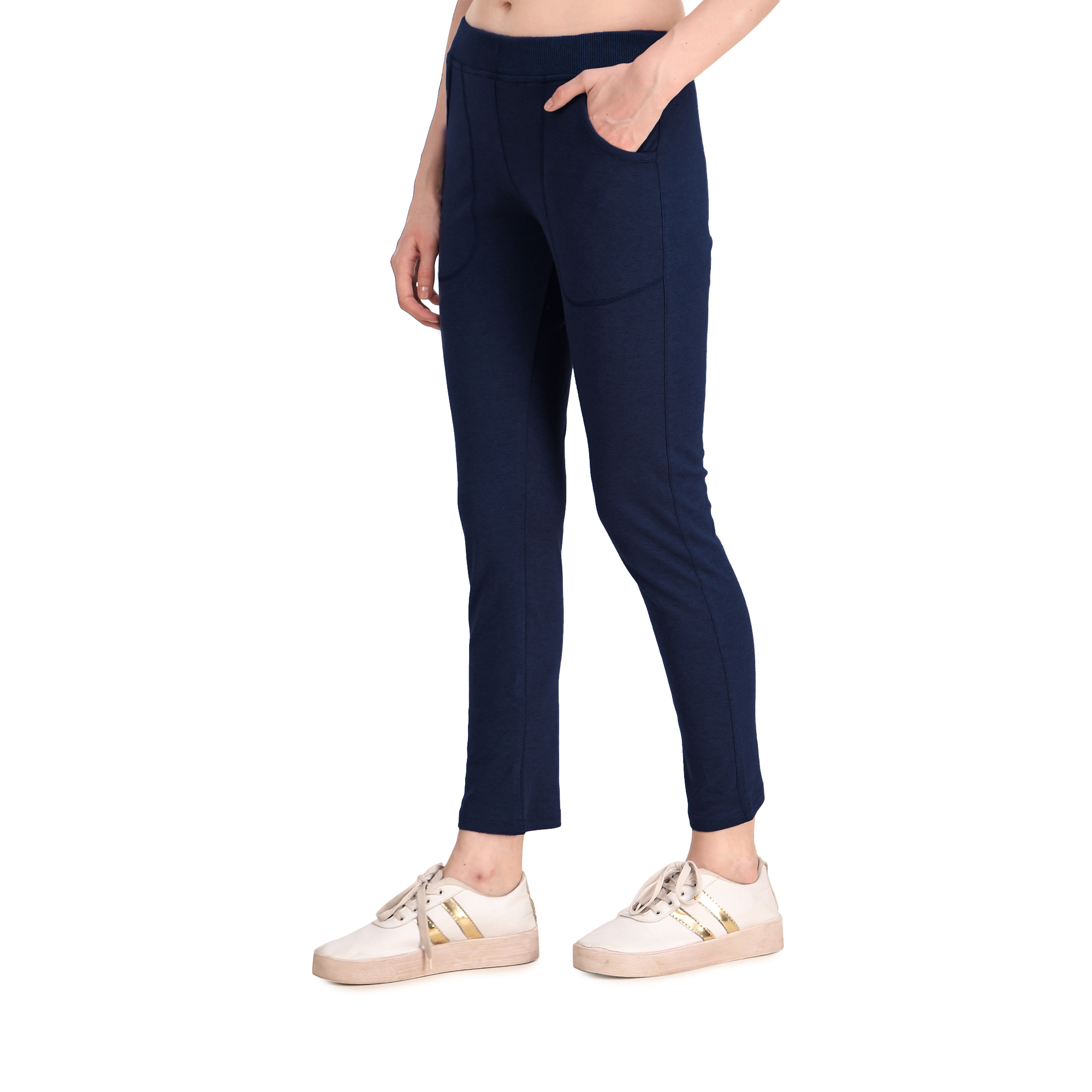 Cotton Track Pants for Women's (Blue)
