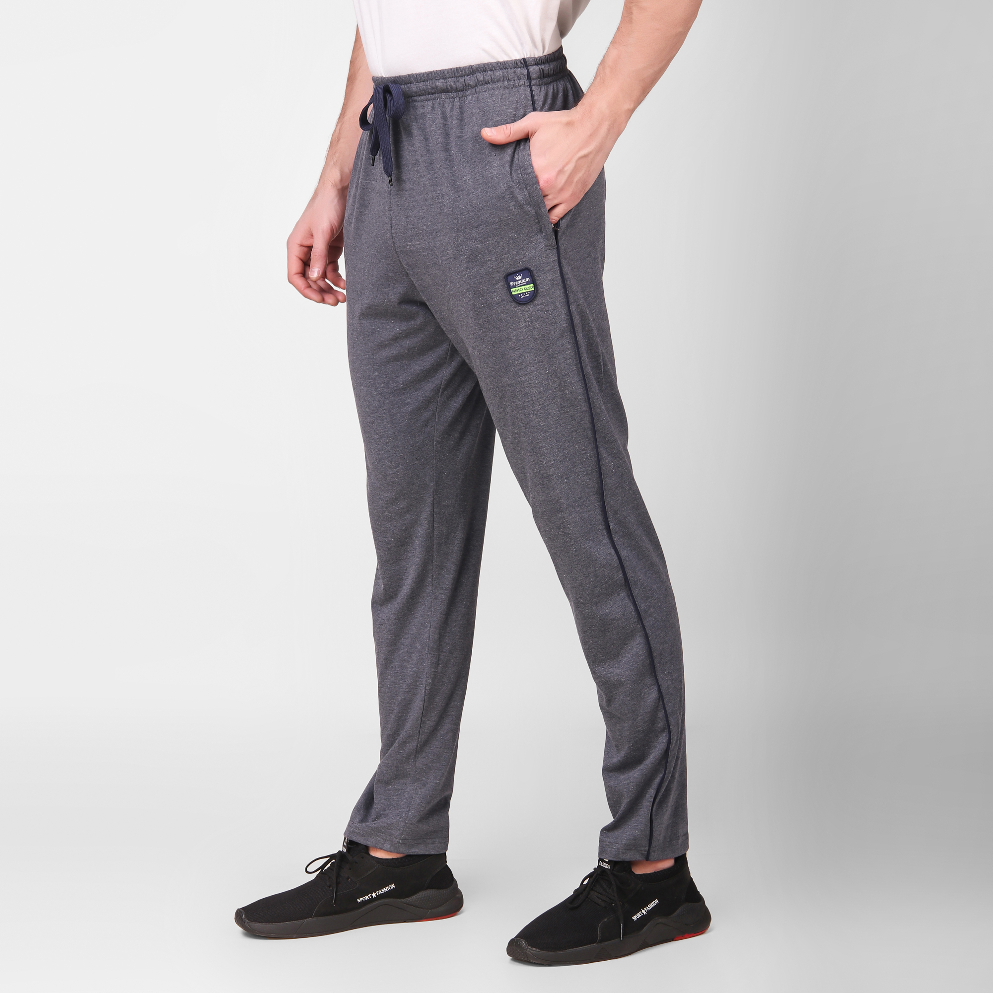 Cotton Track Pants for Men's (Light Blue)