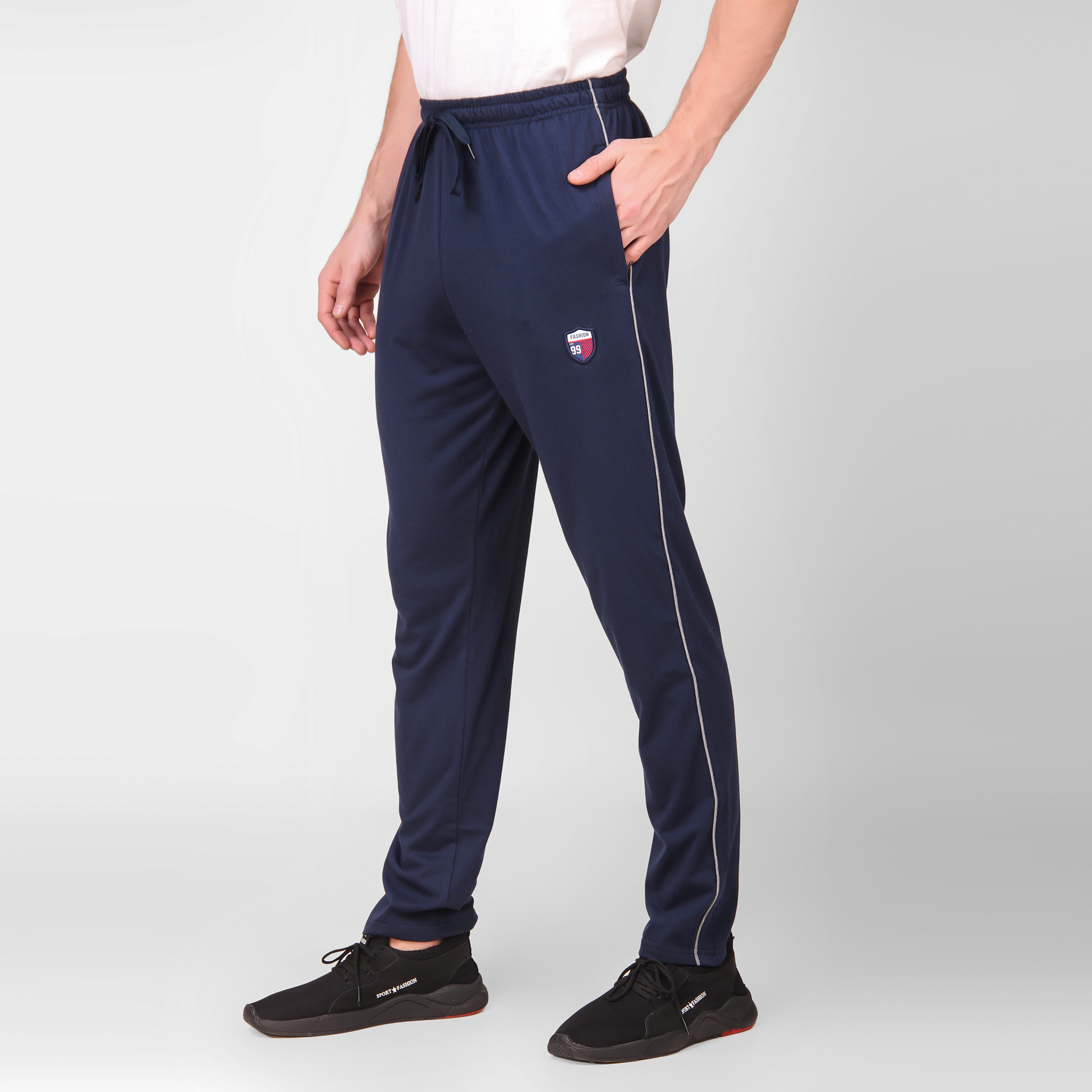 Cotton Track Pants for Men's (Blue)