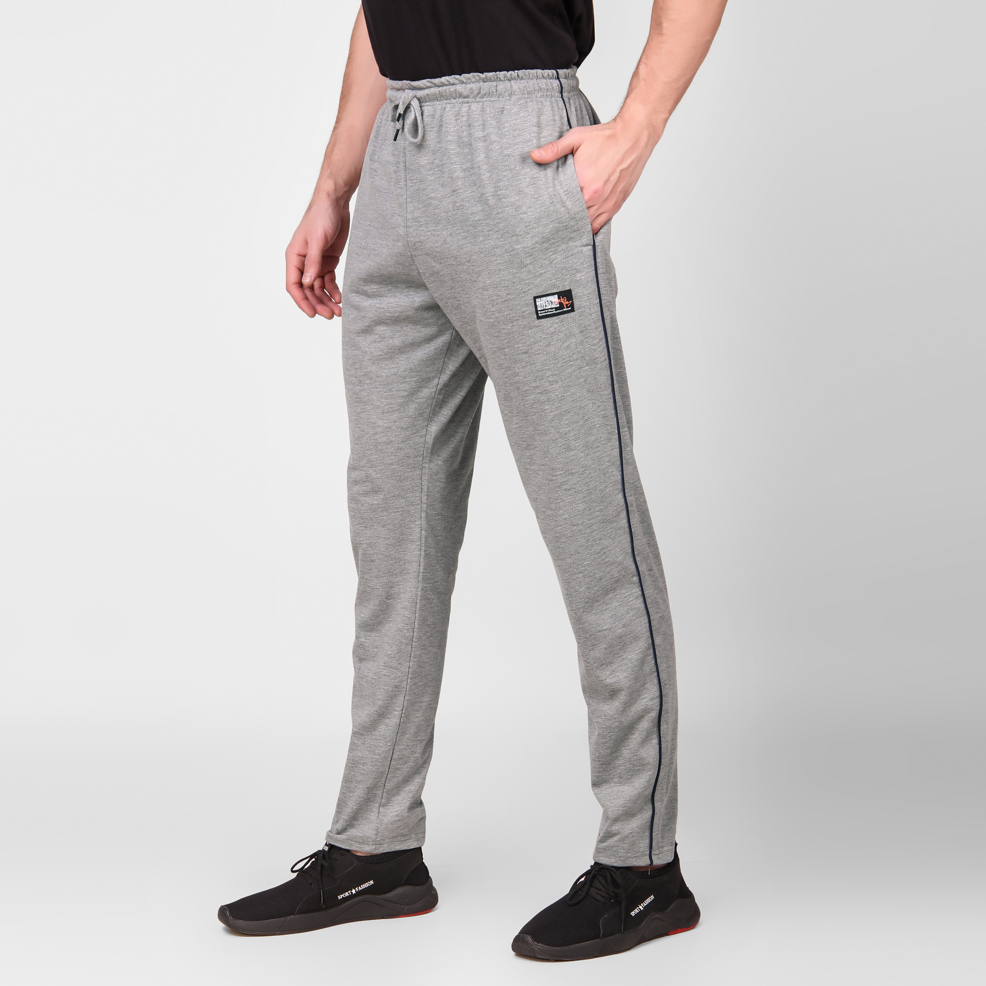 Cotton Track Pants for Men's (Grey)