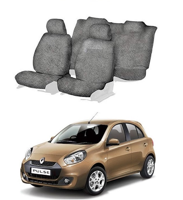 Cotton Car Seat Cover For Renault Pulse (Grey)