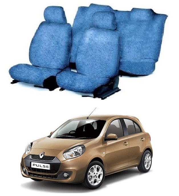 Cotton Car Seat Cover For Renault Pulse (Blue)