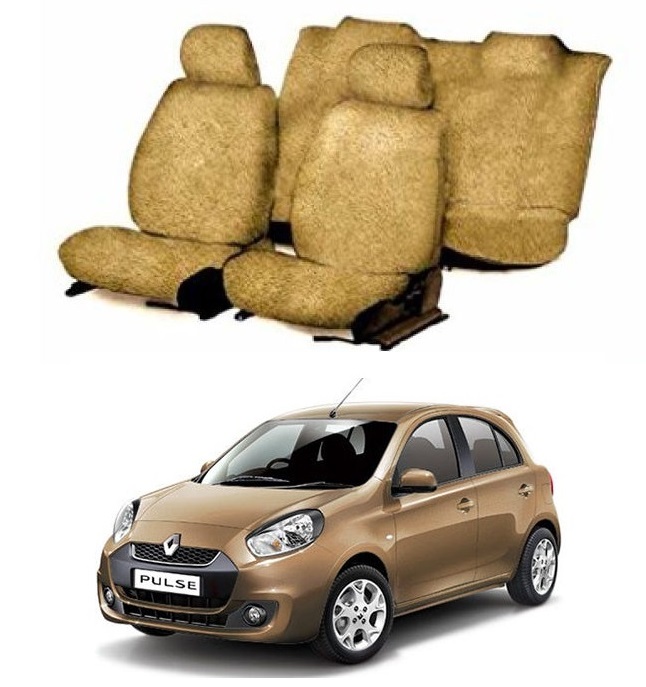 Cotton Car Seat Cover For Renault Pulse (Beige)