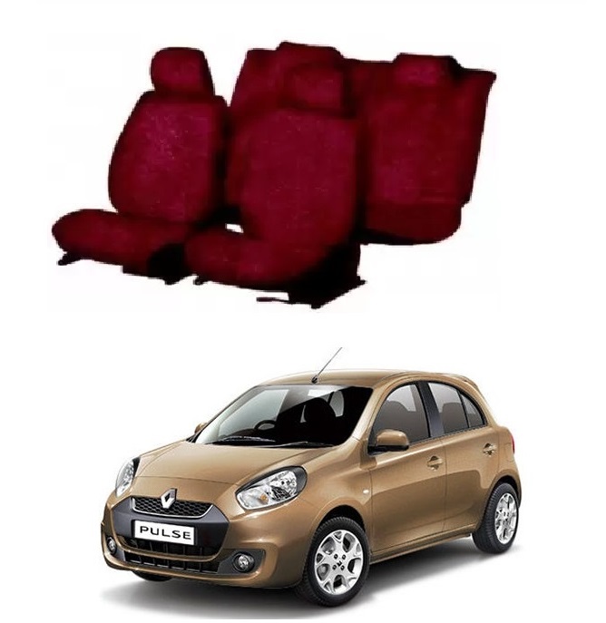 Cotton Car Seat Cover For Renault Pulse (Maroon)
