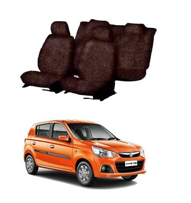 Cotton Car Seat Cover For Maruti Alto k10 (Coffee)