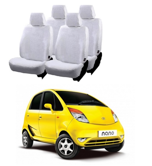 Cotton Car Seat Cover For Tata Nano (Coffee)