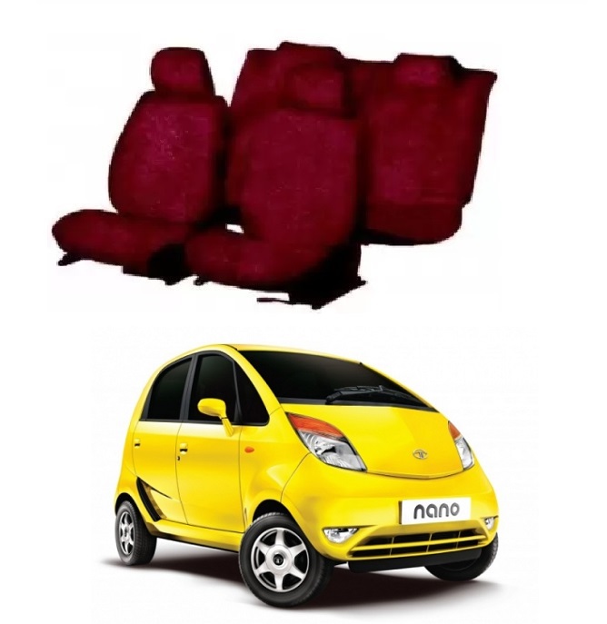 Cotton Car Seat Cover For Tata Nano (Maroon)