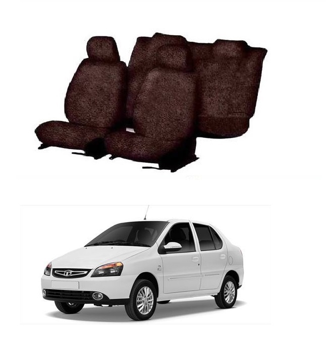 Cotton Car Seat Cover for Tata Indigo (Coffee)