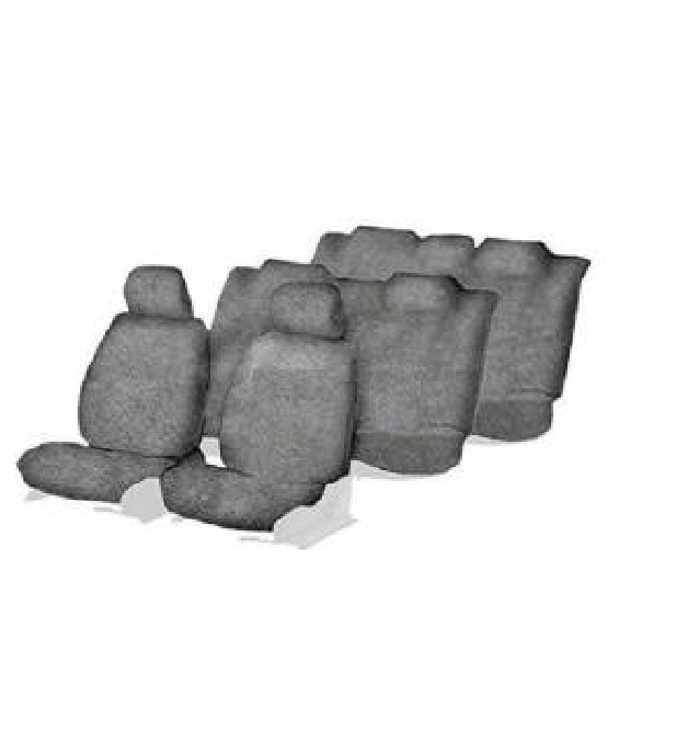 Cotton Car Seat Cover For Maruti Eeco (7-seater)-Grey