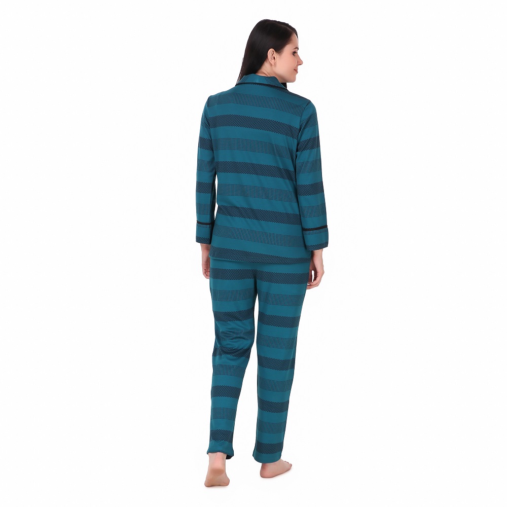 Cotton stripped Printed Night Suit for Women's