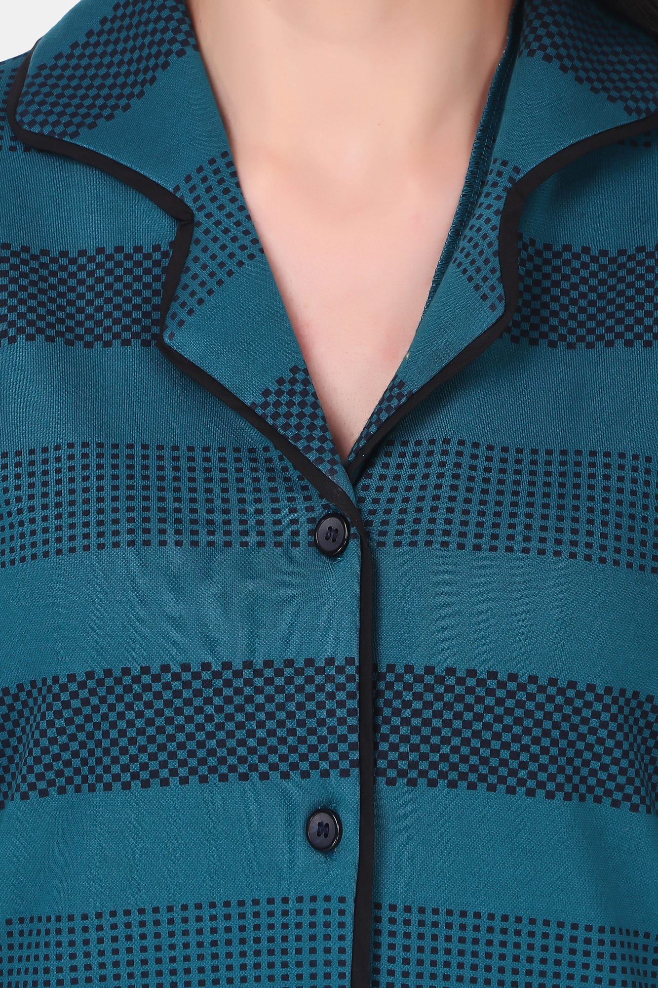 Cotton stripped Printed Night Suit for Women's