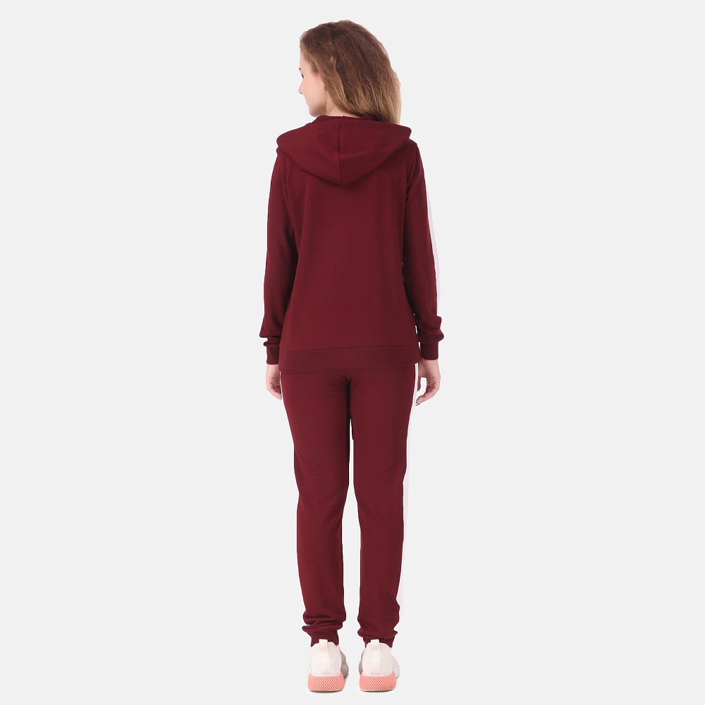 Maroon with Strip track suit for Women's / Girls