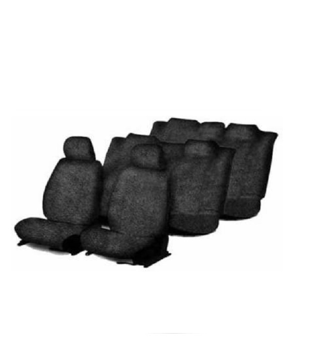 Black Cotton Car Seat Cover For Kia Carens (7-Seater)